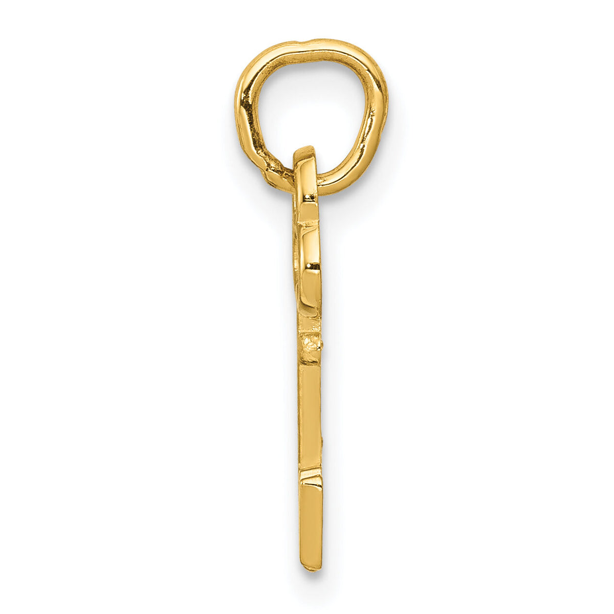 14k Key Letter N Initial Charm-K3442N
