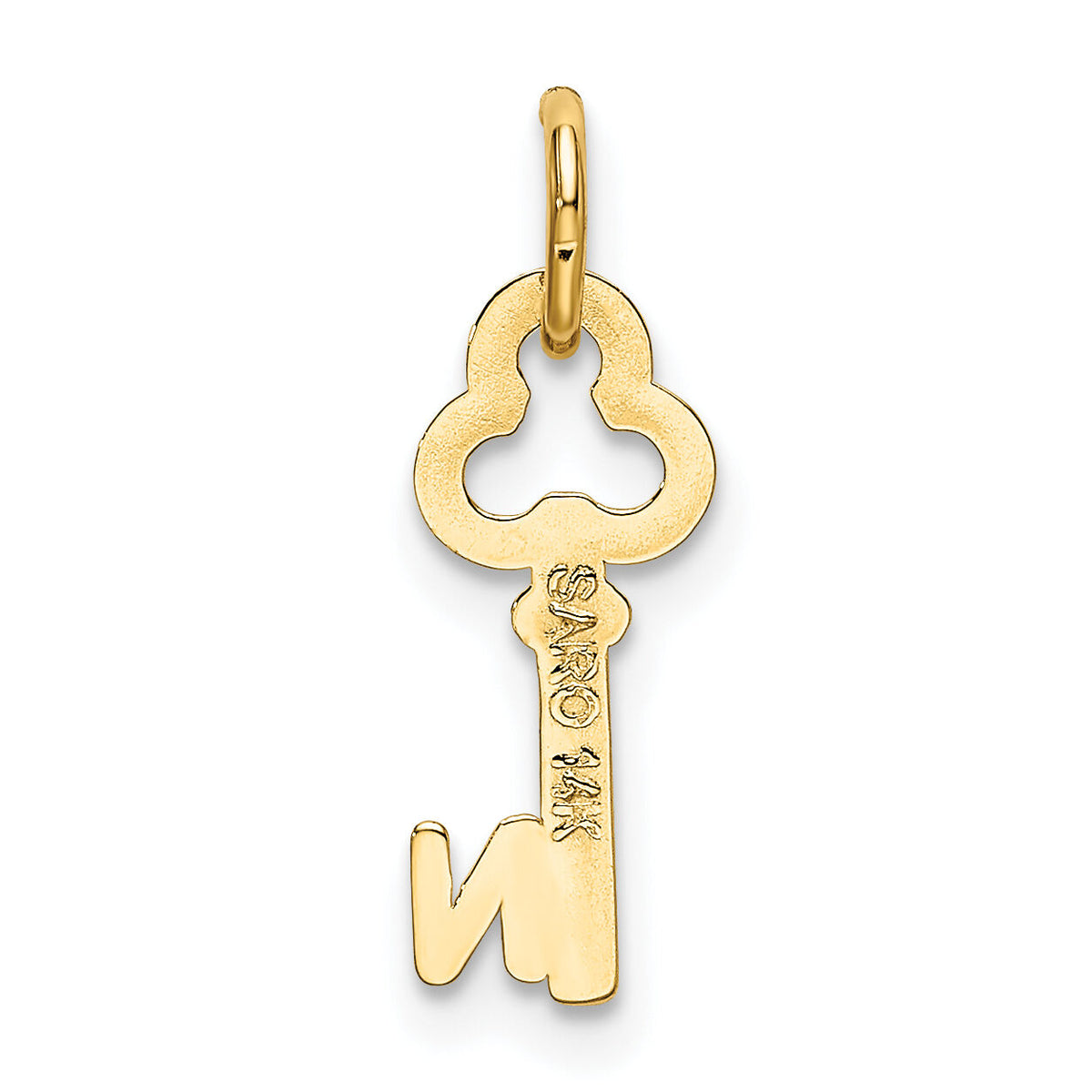 14k Key Letter N Initial Charm-K3442N