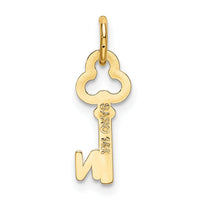 14k Key Letter N Initial Charm-K3442N