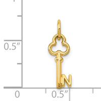 14k Key Letter N Initial Charm-K3442N