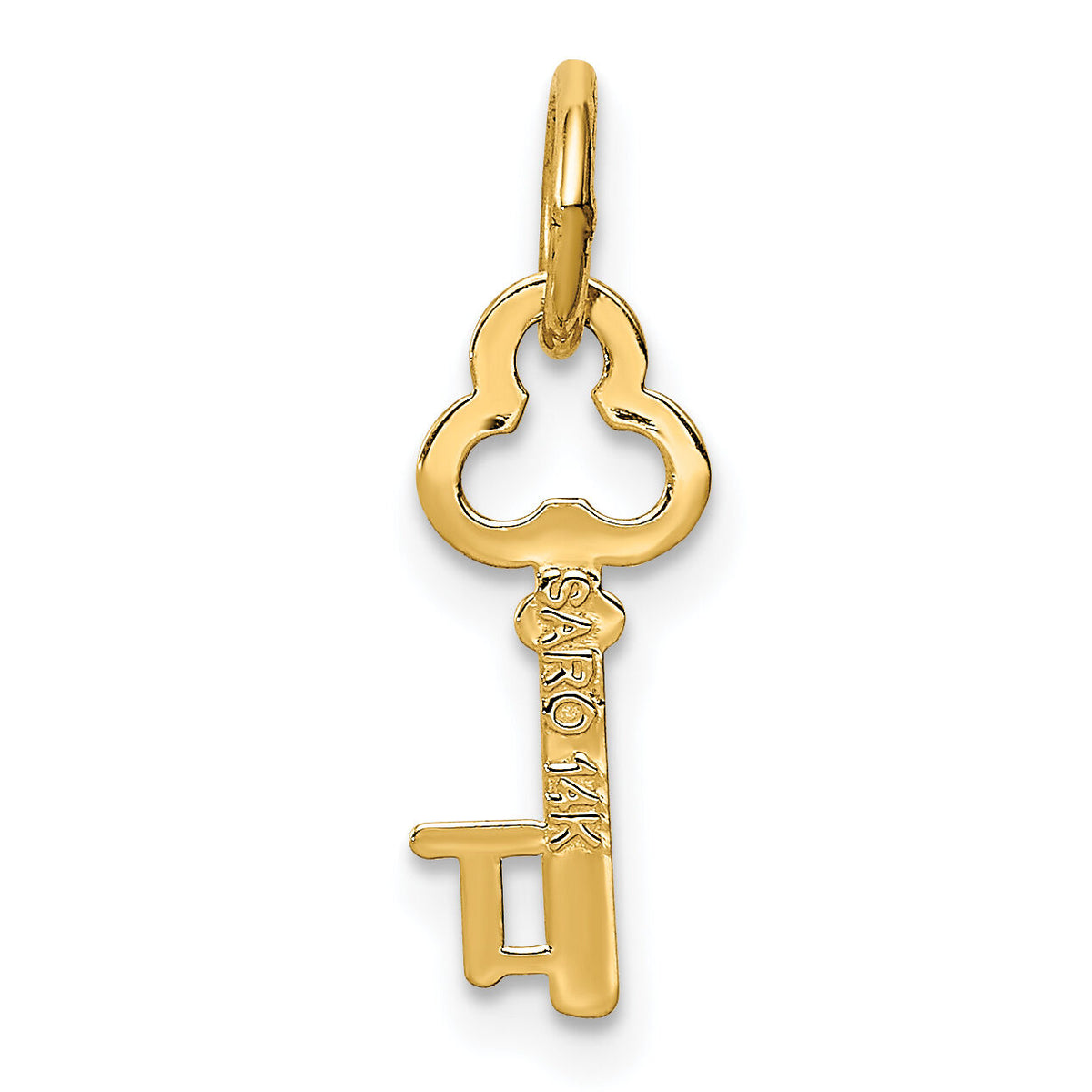 14k Key Letter T Initial Charm-K3442T