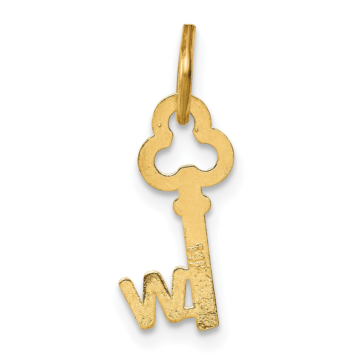 14k Key Letter W Initial Charm-K3442W