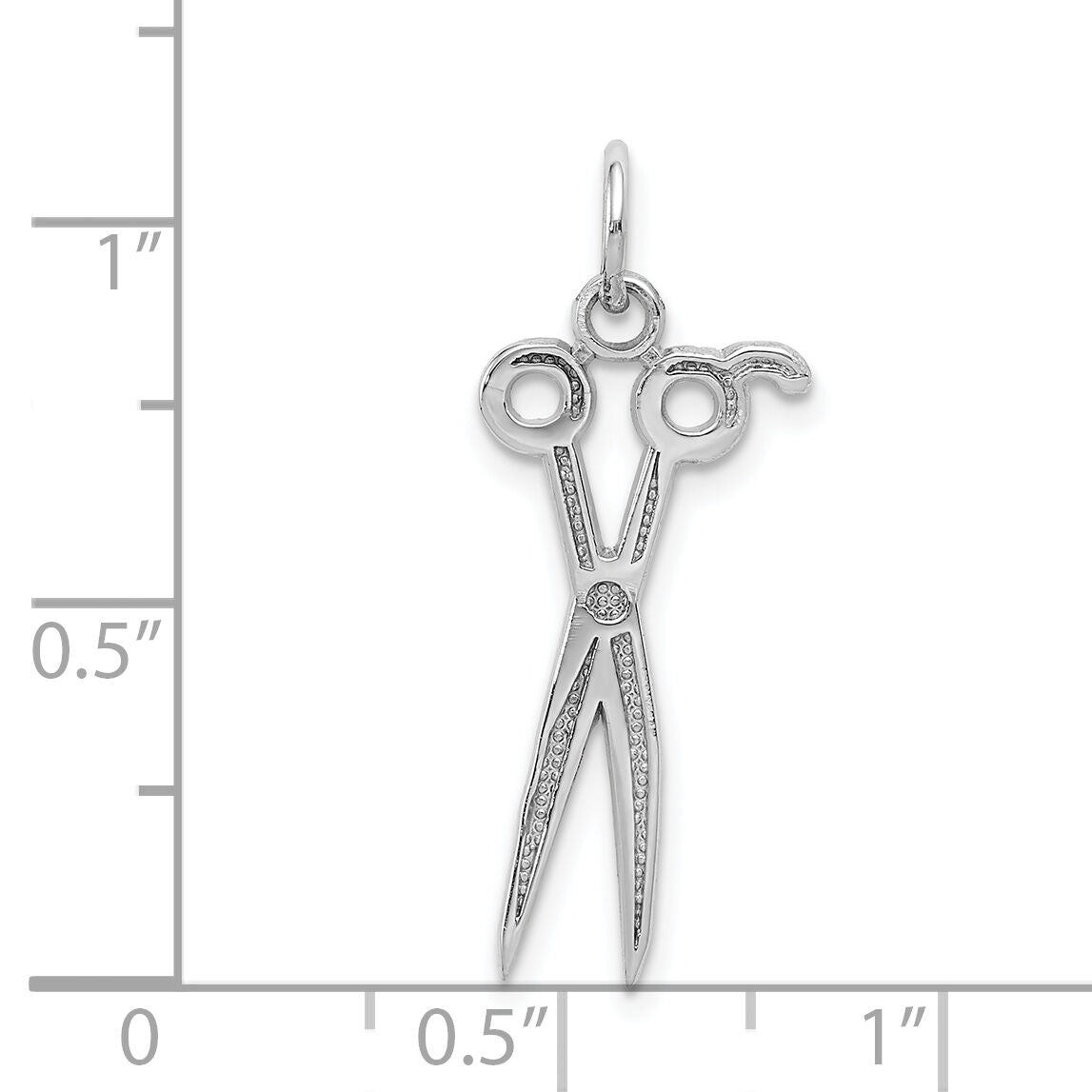 14k White Gold Scissors Charm-K3486