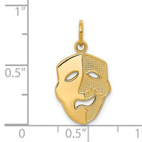14k Comedy Mask Charm-K3490