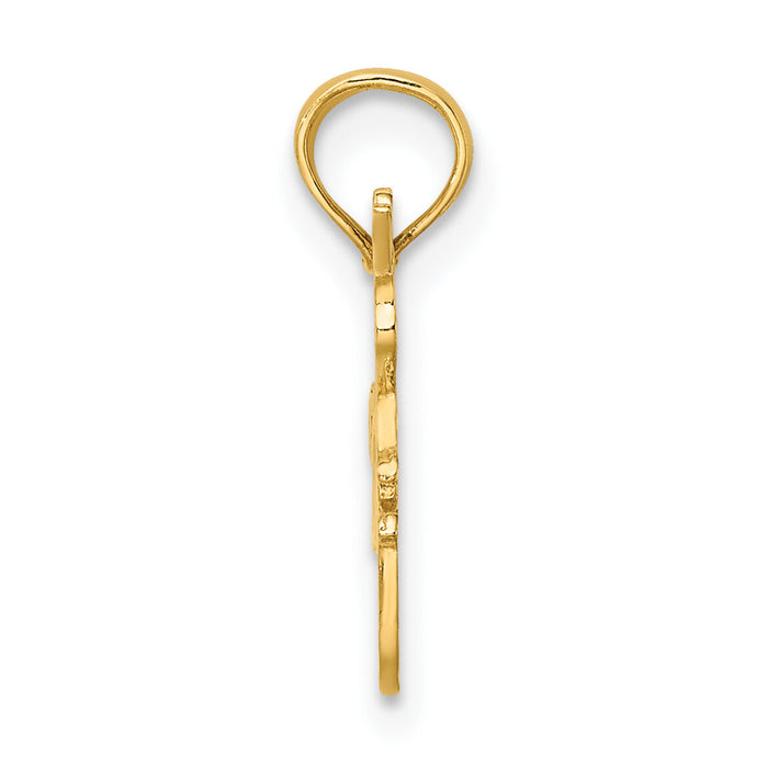 14K I HEART DANCING W/Dancer Charm-K3497
