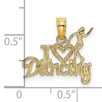 14K I HEART DANCING W/Dancer Charm-K3497