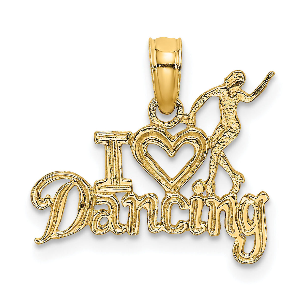 14K I HEART DANCING W/Dancer Charm-K3497