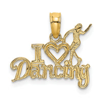 14K I HEART DANCING W/Dancer Charm-K3497