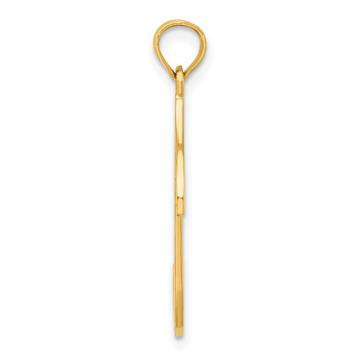 14k Music Note Charm-K3498