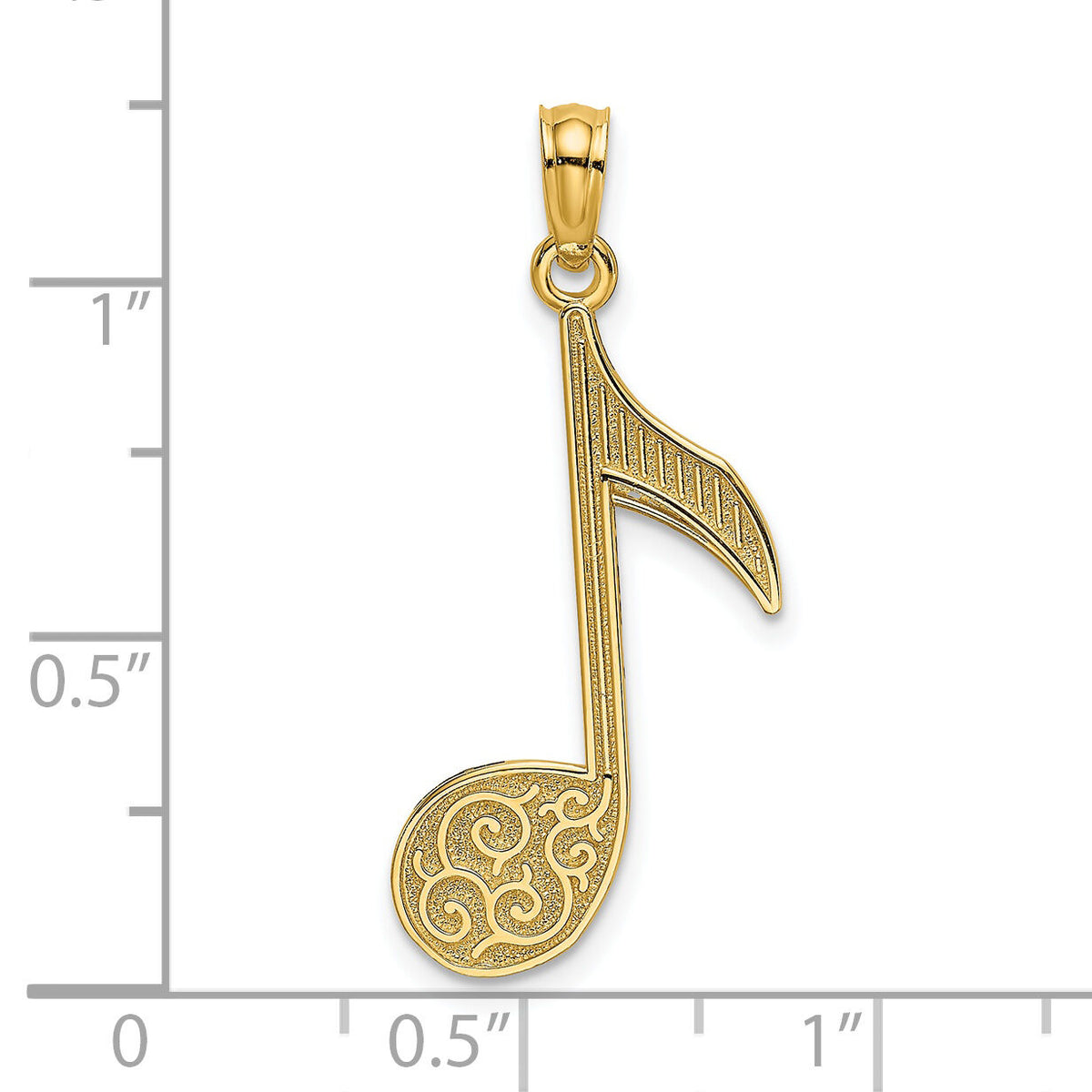 14k Music Note Charm-K3498