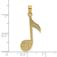 14k Music Note Charm-K3498