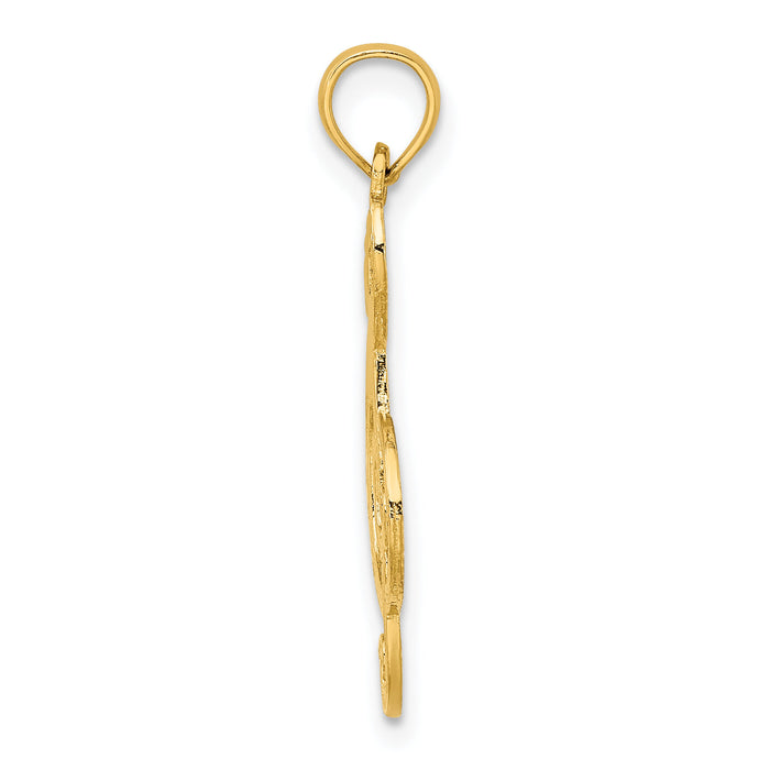 14K Treble Clef Charm-K3499