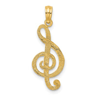 14K Treble Clef Charm-K3499