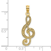 14K Treble Clef Charm-K3499