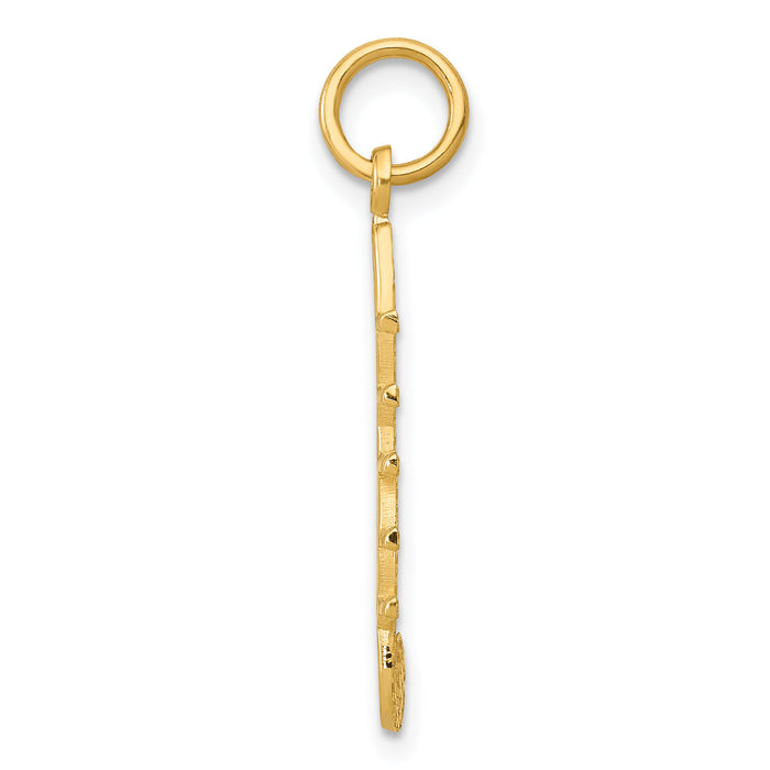 14k Musical Staff Charm-K3503