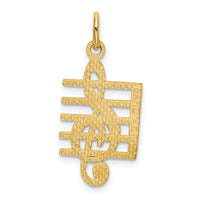 14k Musical Staff Charm-K3503