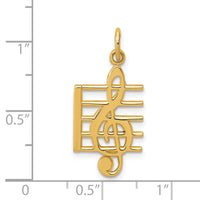 14k Musical Staff Charm-K3503