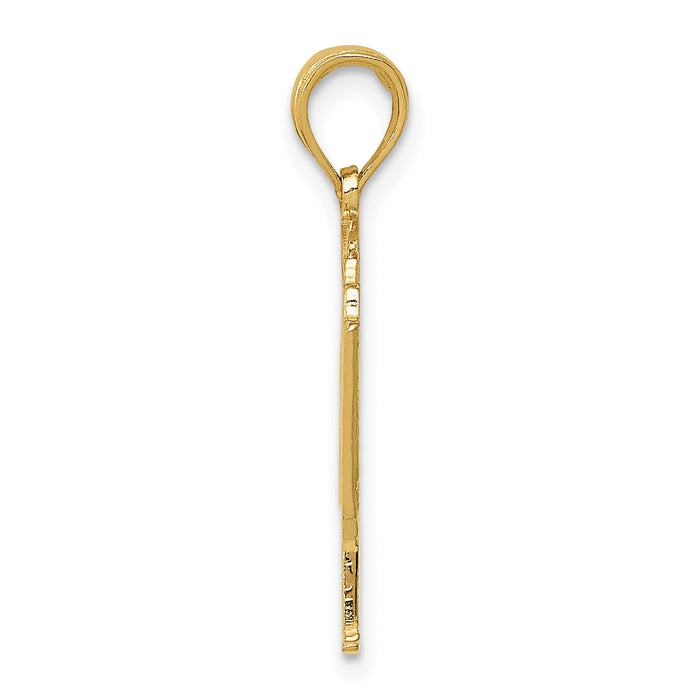 14k Piano Pendant-K3506