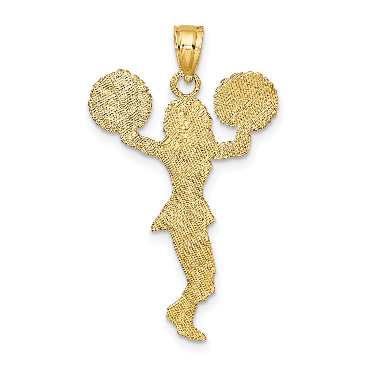 14k Cheerleader w/Pom-Poms Charm-K3523