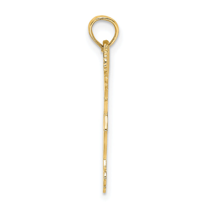 14k Cheerleader with Pom-Poms Charm-K3524