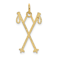 14k Ski Poles Charm-K3542