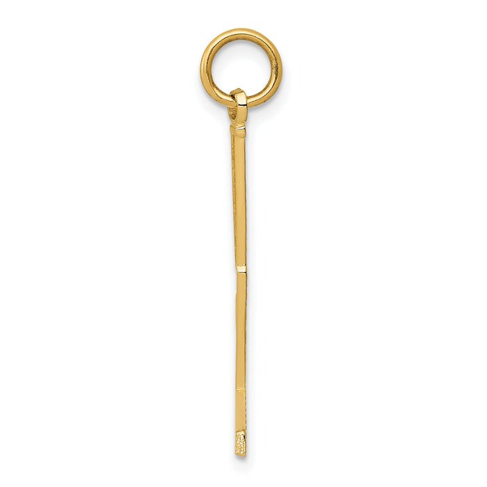 14k Goalie Stick Charm-K3545