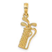 14k Golf Bag w/ Clubs Charm-K3549