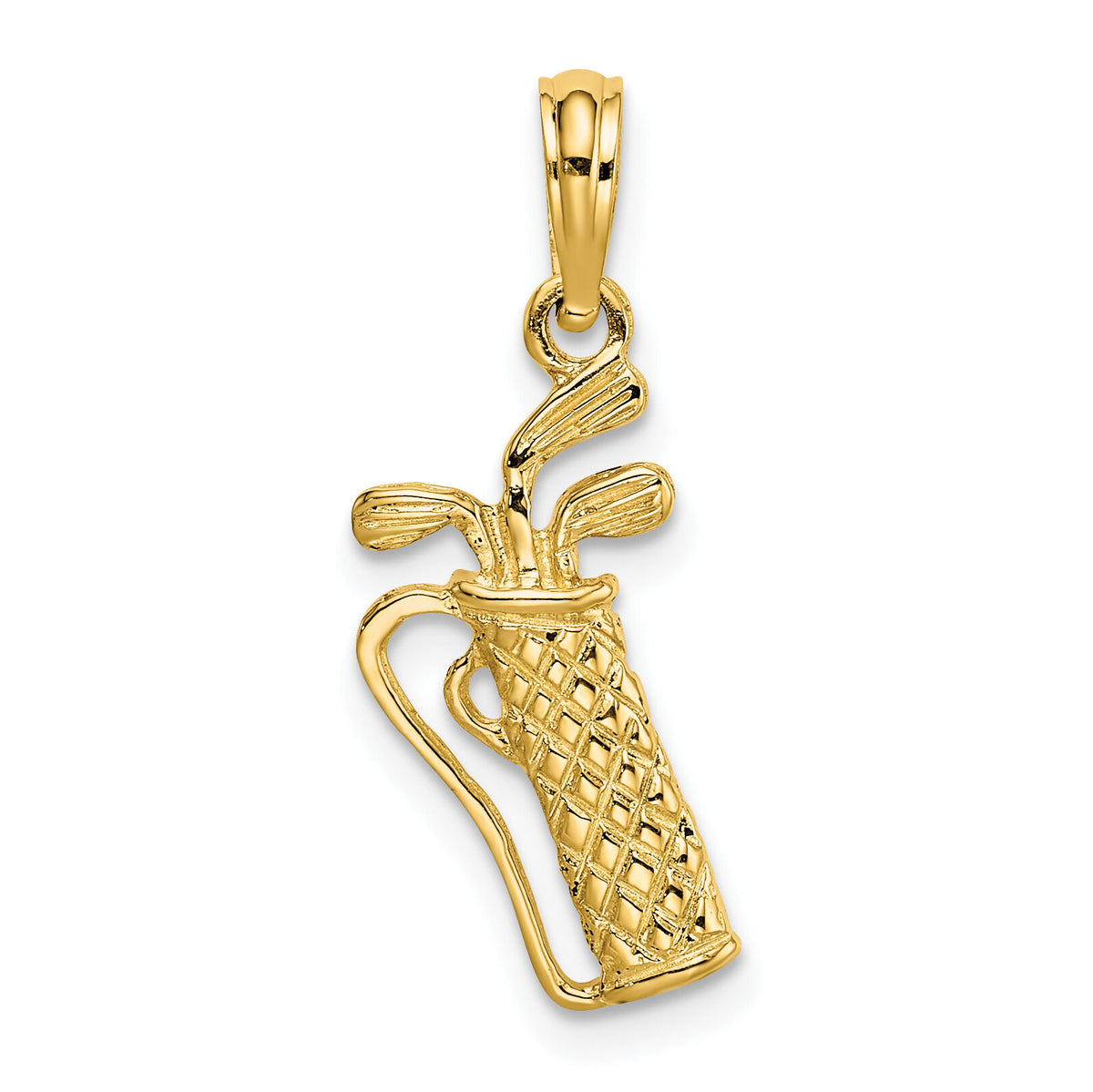 14k Golf Bag w/ Clubs Charm-K3549