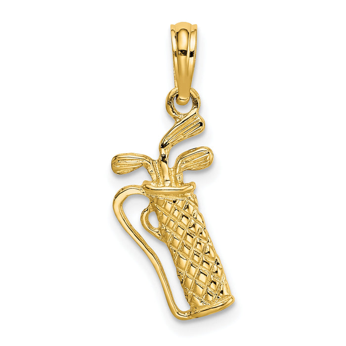 14k Golf Bag w/ Clubs Charm-K3549