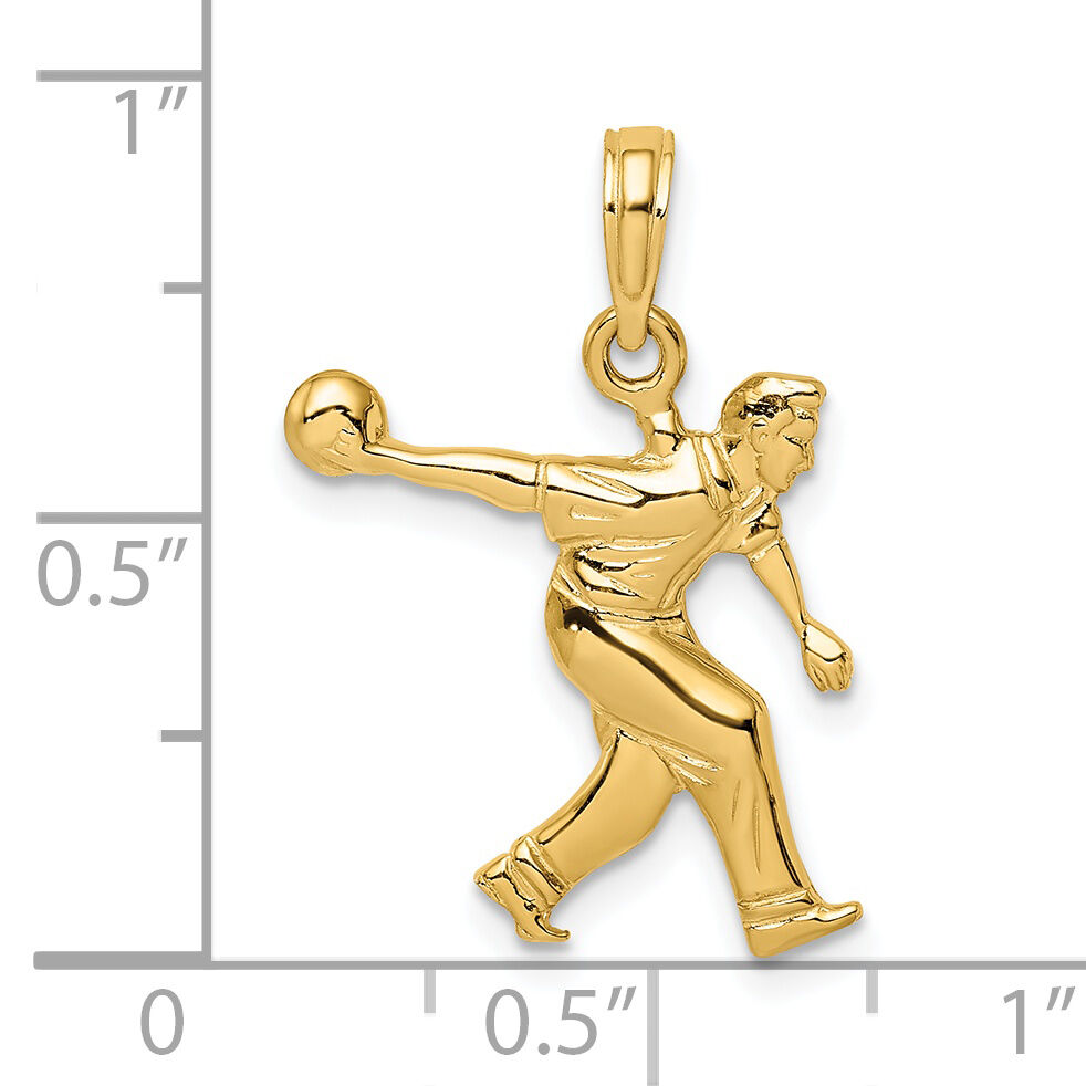 14k Male Bowling Charm-K3556