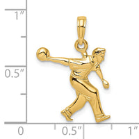 14k Male Bowling Charm-K3556