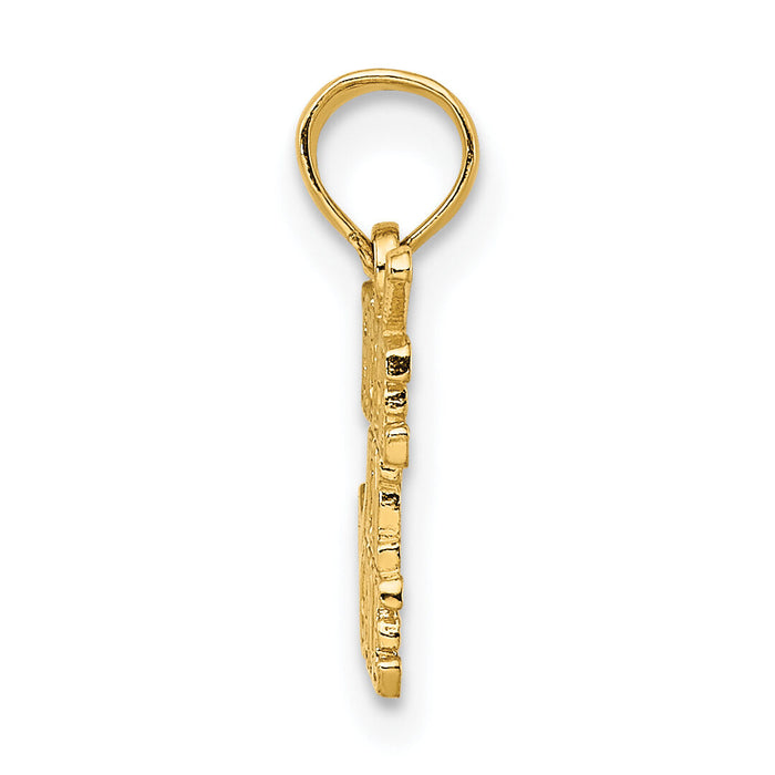 14K HOLE IN ONE w/Golf Club Charm-K3558