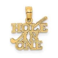 14K HOLE IN ONE w/Golf Club Charm-K3558