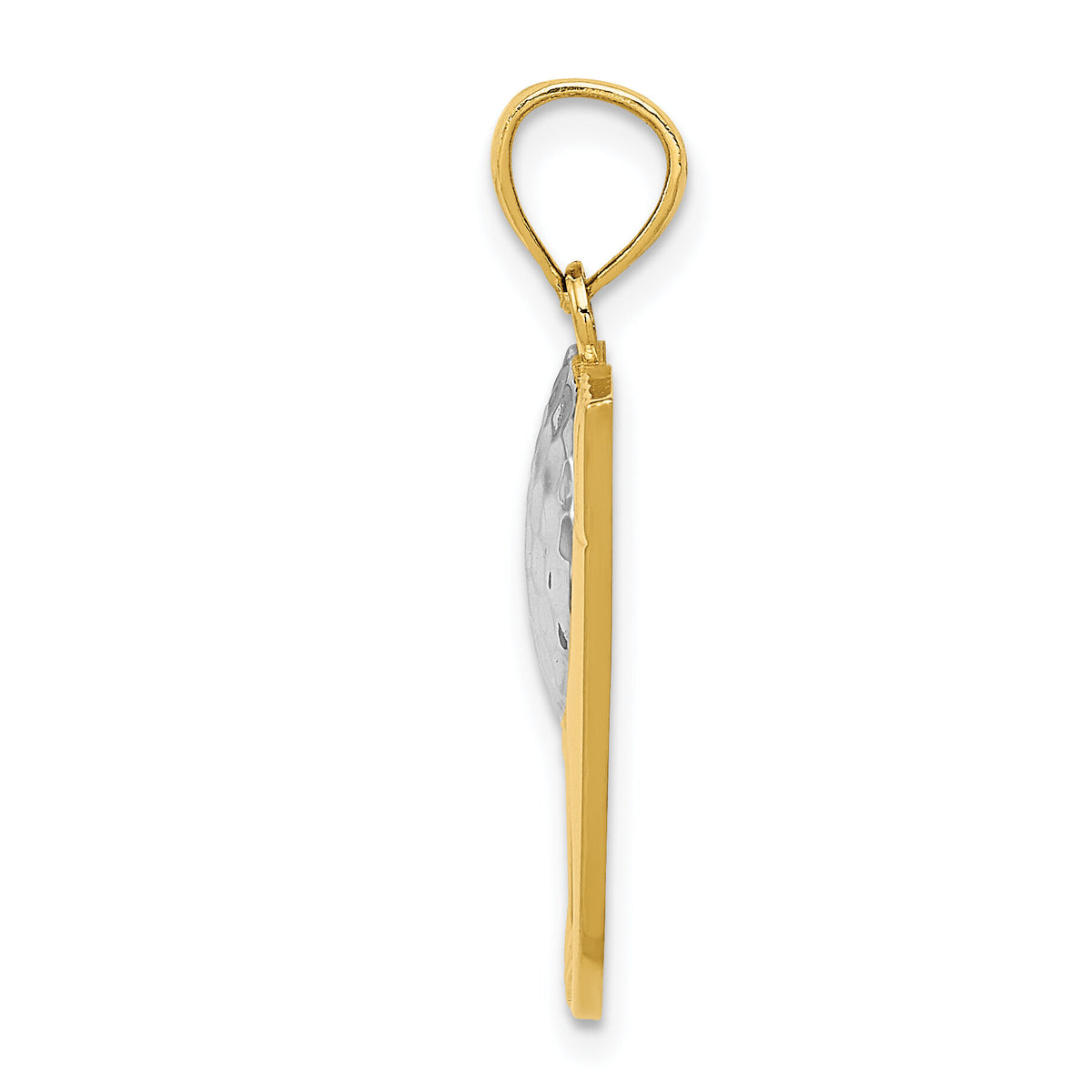 14k and Rhodium Golf Pendant-K3560