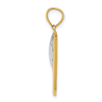 14k and Rhodium Golf Pendant-K3560