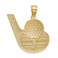 14k and Rhodium Golf Pendant-K3560