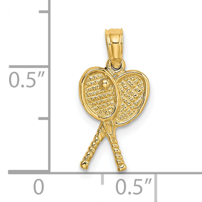 14k Tennis Racquets Charm-K3568