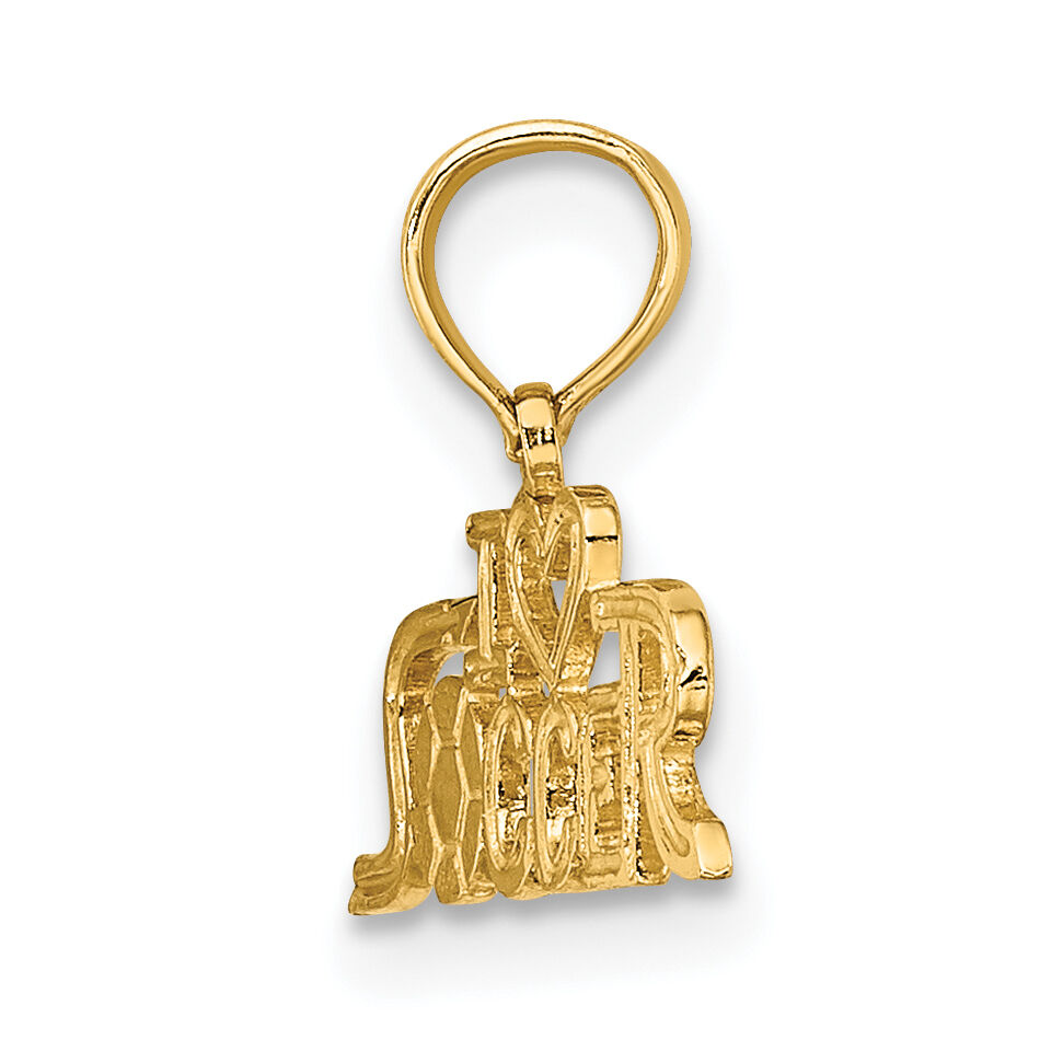 14K I HEART SOCCER Charm-K3579