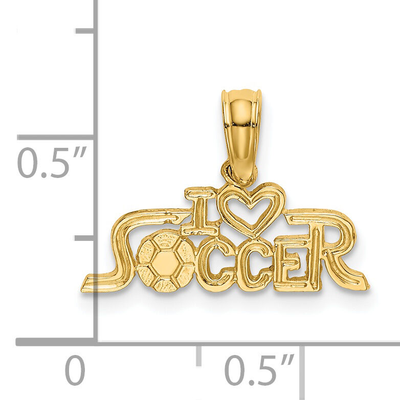 14K I HEART SOCCER Charm-K3579