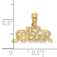 14K I HEART SOCCER Charm-K3579