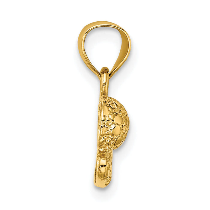 14k Soccer Ball w/Shoe Charm-K3580