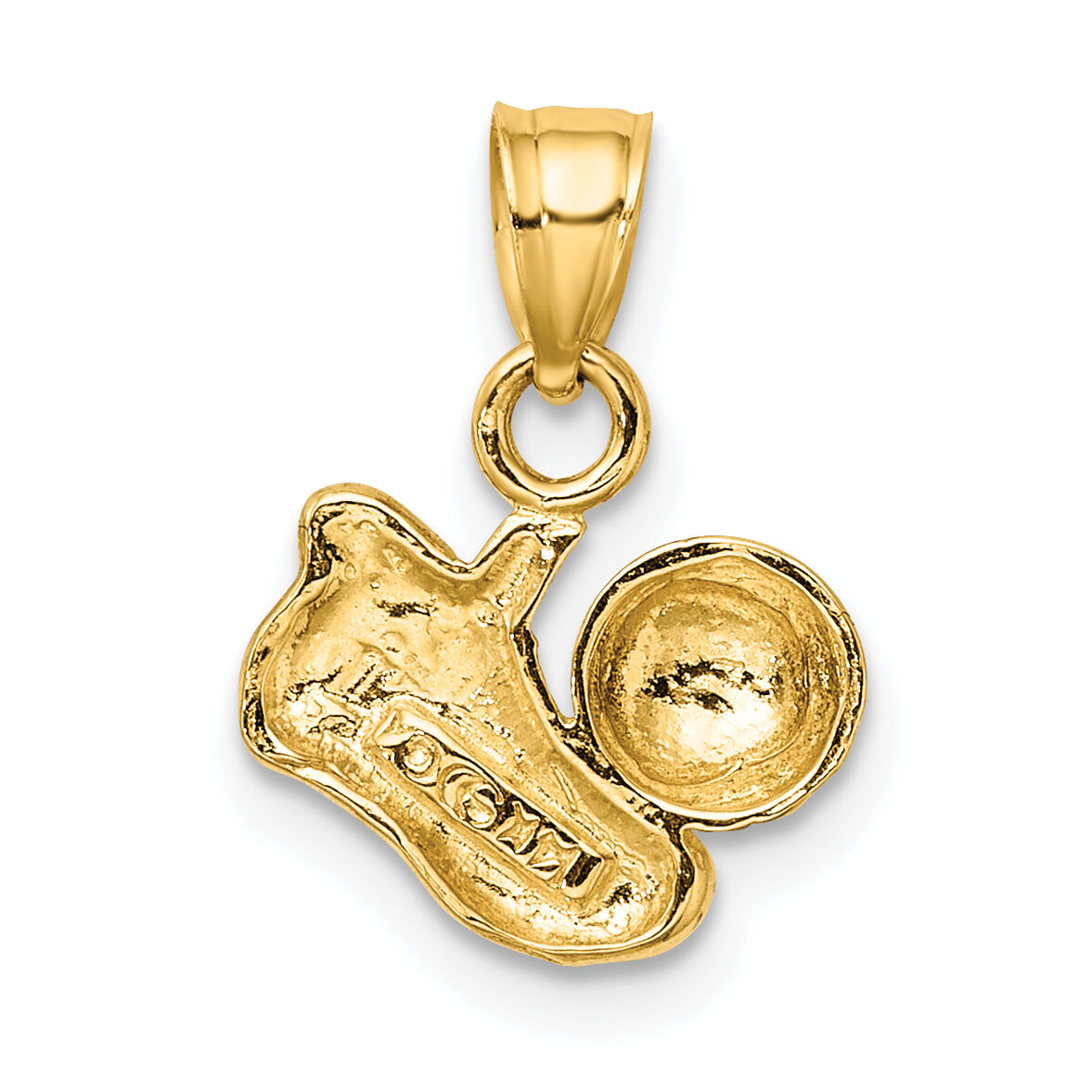 14k Soccer Ball w/Shoe Charm-K3580