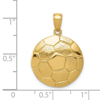 14k Soccer Ball Pendant-K3584