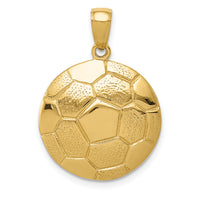 14k Soccer Ball Pendant-K3584