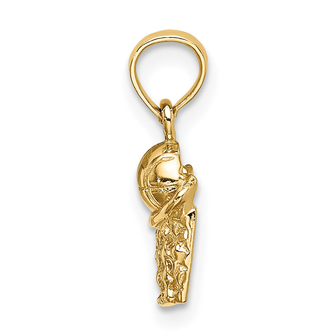 14k Basketball w/Net Charm-K3592