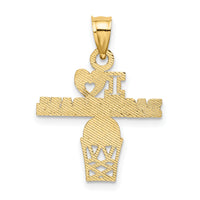 14K I HEART BASKETBALL Charm-K3594