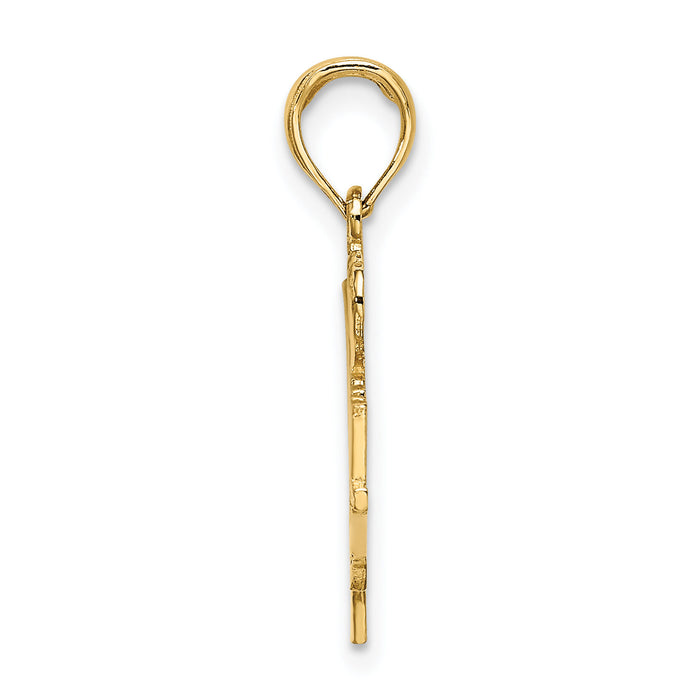 14K I HEART BASKETBALL w/Ball and Net Charm-K3595