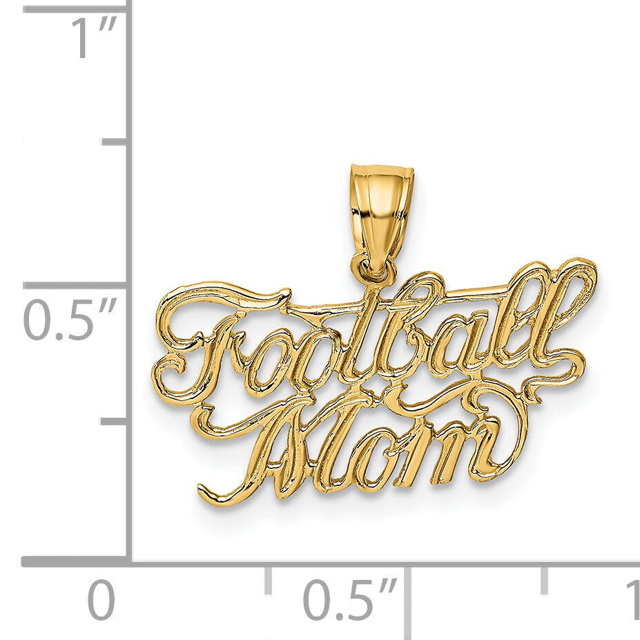 14K FOOTBALL MOM Charm-K3597