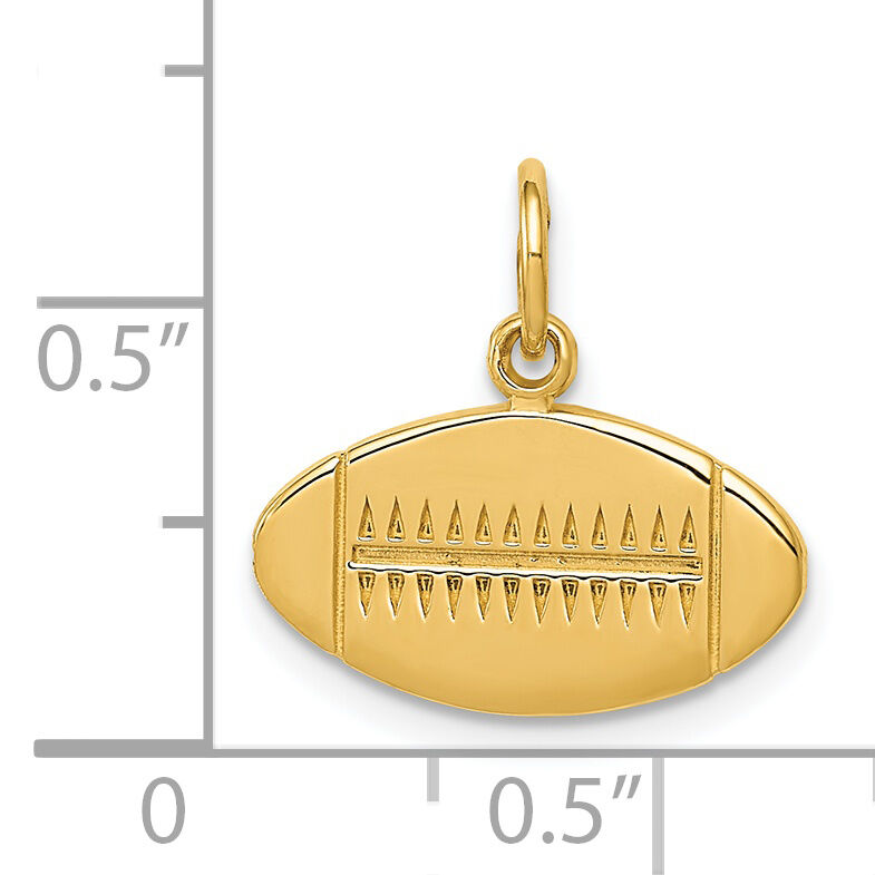 14k Football Charm-K3598