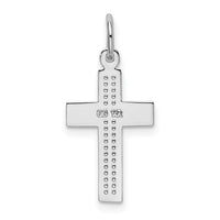 14k White Gold Cross Pendant-K360